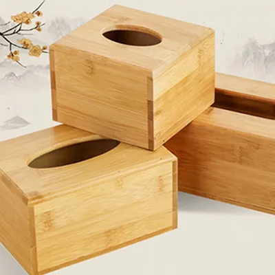 Eco Friendly Natural Bamboo Tissue Box Eco Friendly Natural Bamboo Tissue Box