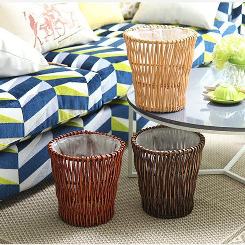 Eco Friendly Natural Rattan Trash Can Eco Friendly Natural Rattan Trash Can