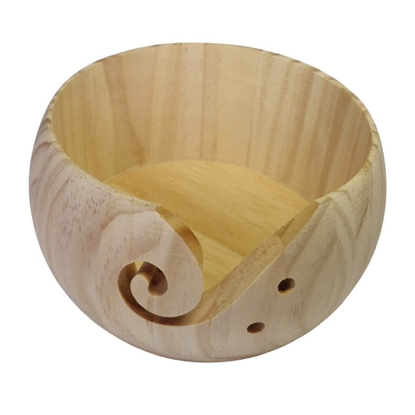 Eco Friendly Natural Wood Yarn Bowl
