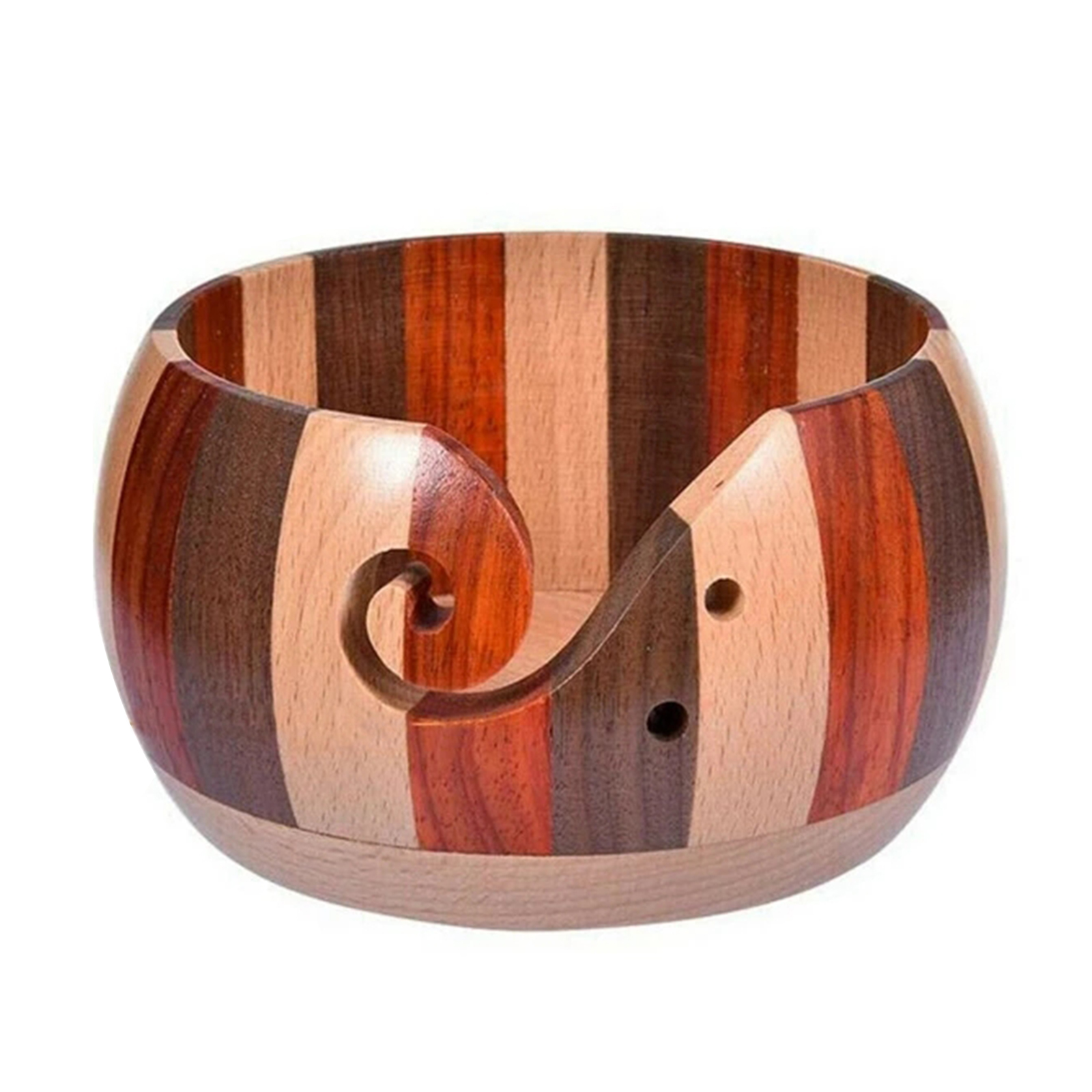Eco Friendly Natural Wood Yarn Bowl