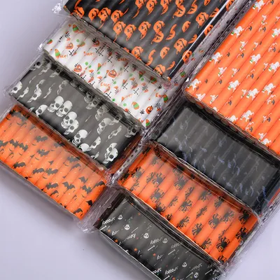 Eco Friendly Paper Halloween Straws (25 pcs)