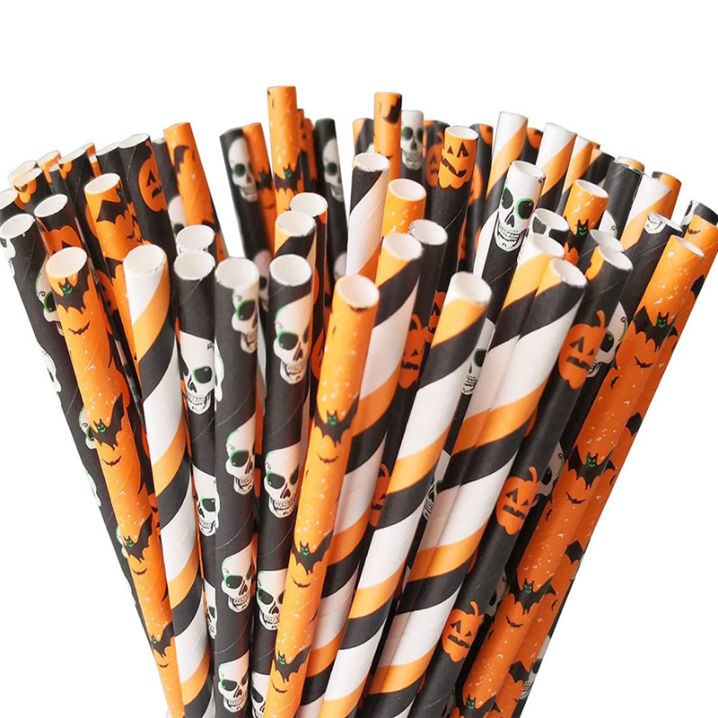 Eco Friendly Paper Halloween Straws (25 pcs)
