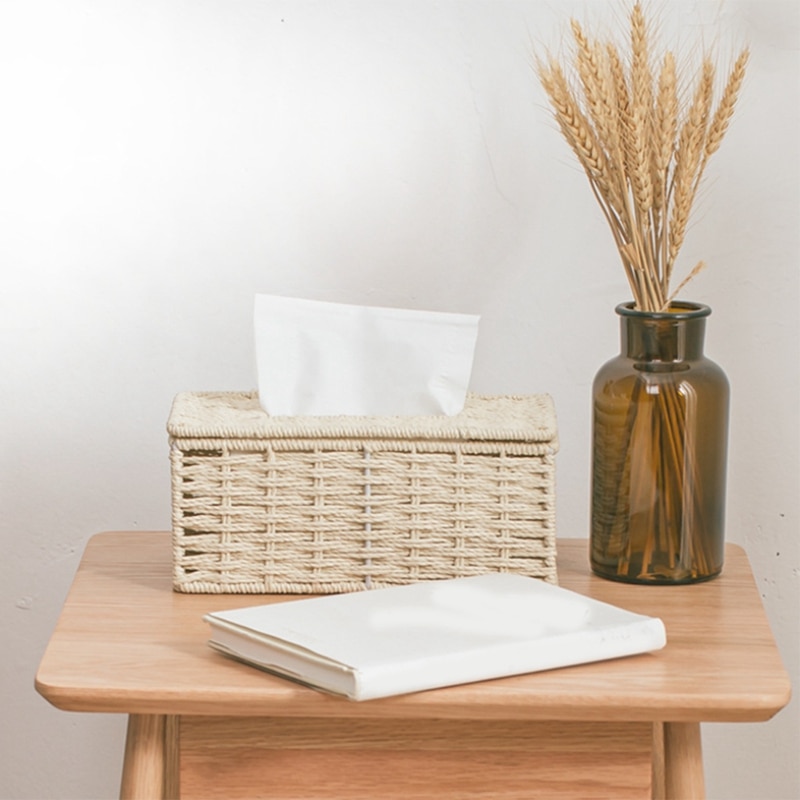 Eco Friendly Rattan Tissue Box Holder Eco Friendly Rattan Tissue Box Holder
