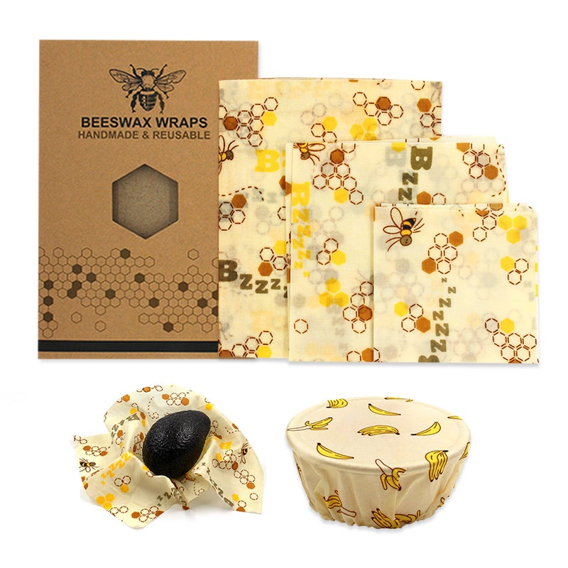 Eco Friendly Reusable Beeswax Wraps (3pcs) Eco Friendly Reusable Beeswax Wraps (3pcs)