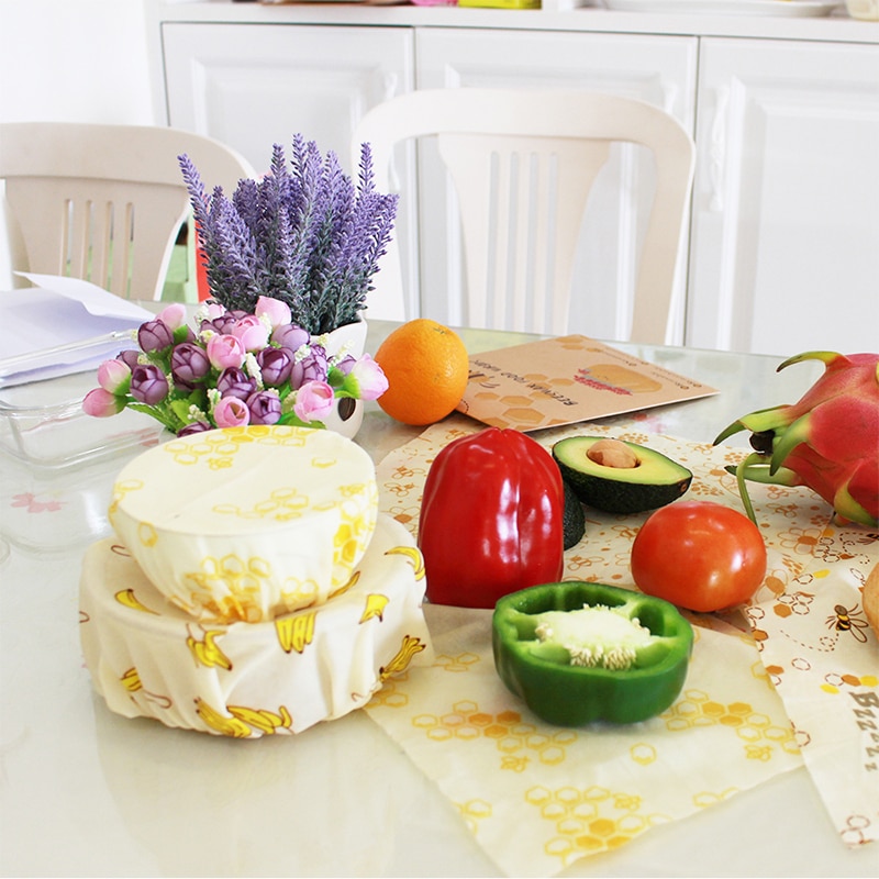 Eco Friendly Reusable Beeswax Wraps (3pcs)