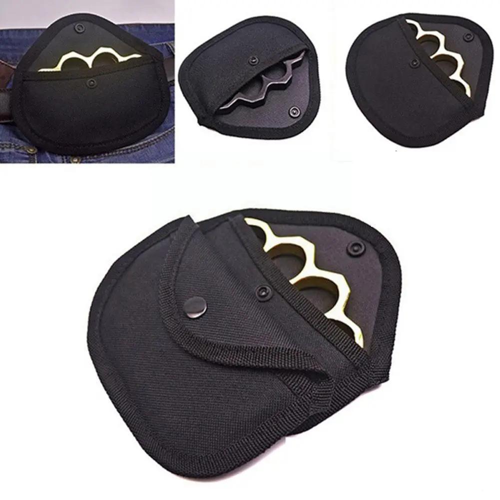Edc Finger Tiger Bag Iron Four-finger Cloth Lining Cover Shockproof Hanging Soft Lining Bag Hanging Buckle Fist（only