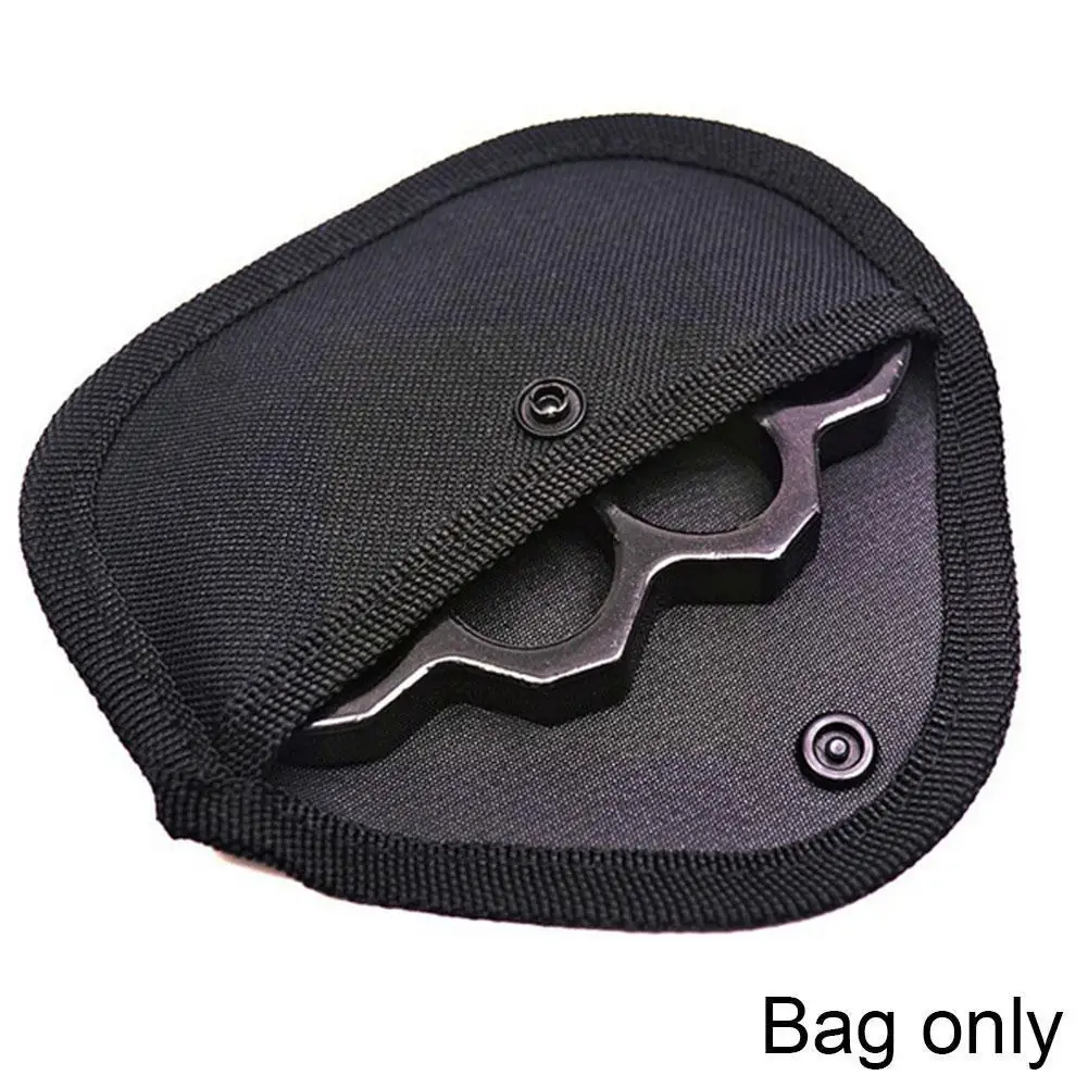 Edc Finger Tiger Bag Iron Four-finger Cloth Lining Cover Shockproof Hanging Soft Lining Bag Hanging Buckle Fist（only