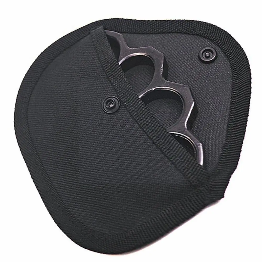 Edc Finger Tiger Bag Iron Four-finger Cloth Lining Cover Shockproof Hanging Soft Lining Bag Hanging Buckle Fist（only