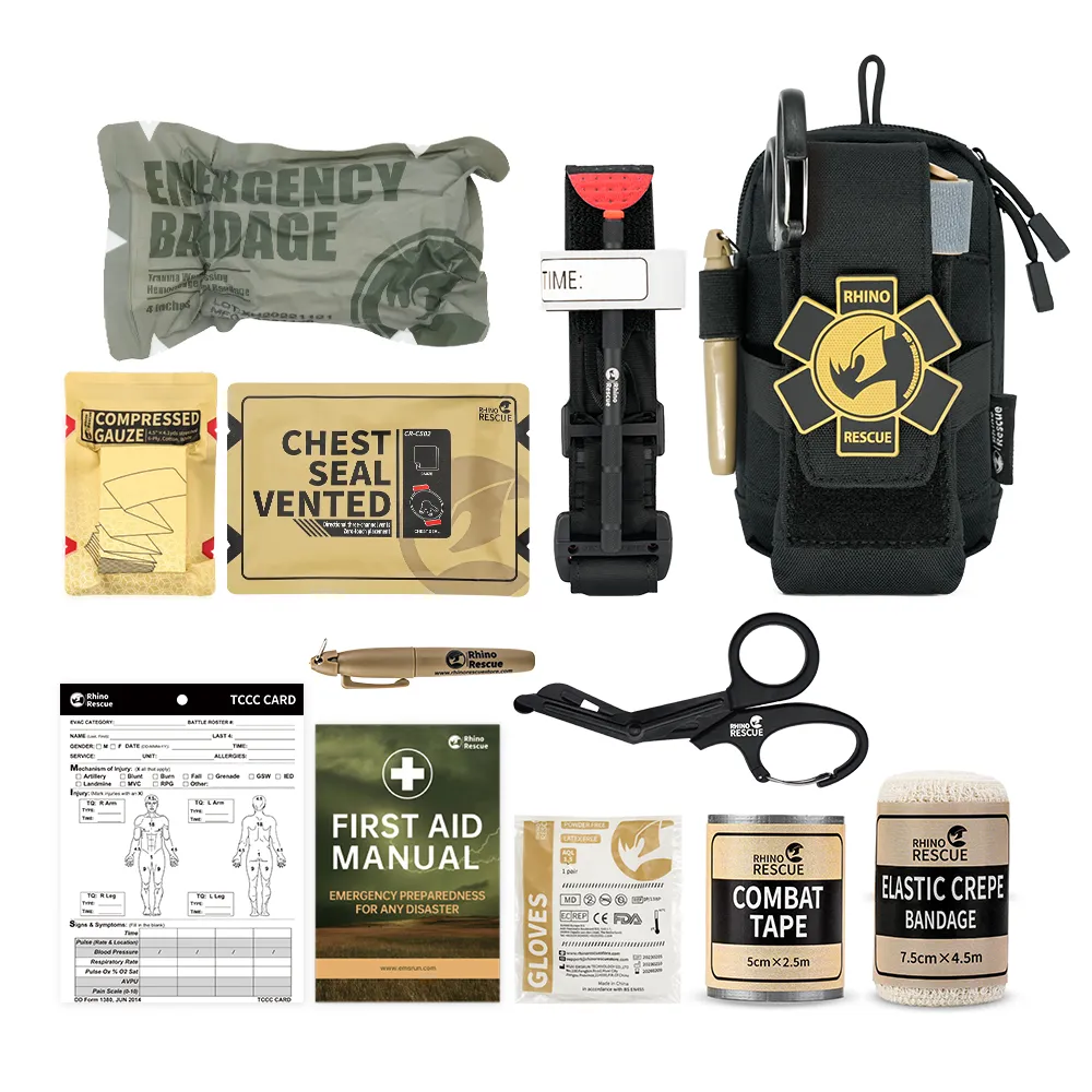 EDC Pouch First Aid Kit Tactical Military Survival Trauma Kit Molle Utility Tool Pouches For Camping Hiking