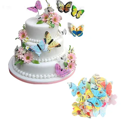 Edible Cake Toppers Mixed Butterflies (42 pcs) Edible Cake Toppers Mixed Butterflies (42 pcs)