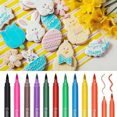 Edible Food Color Pens (10 Pcs)