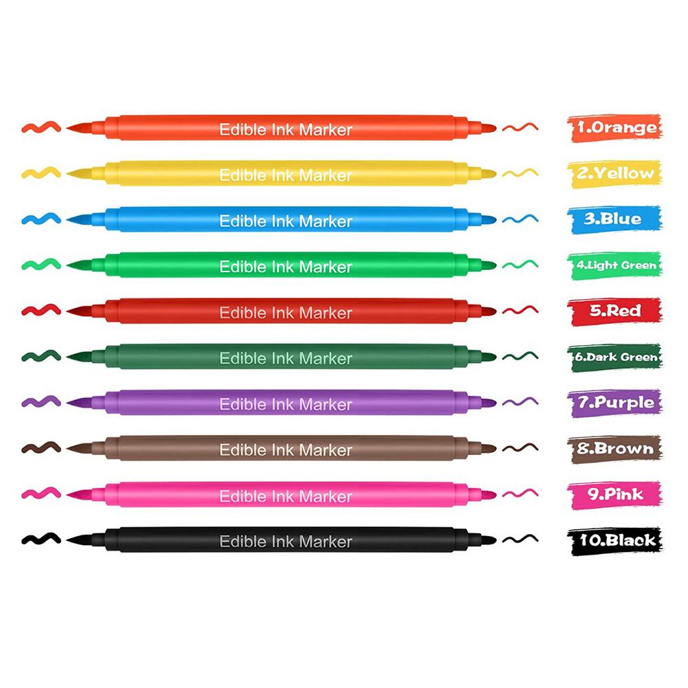 Edible Food Color Pens (10 Pcs)