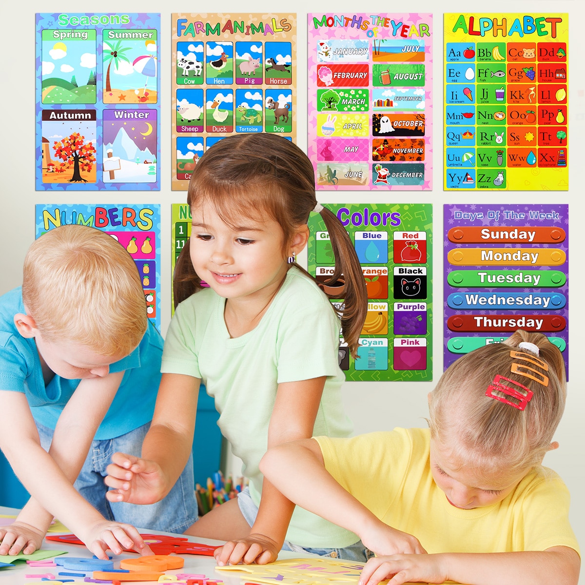 Educational Preschool Posters (10Pcs) Educational Preschool Posters (10Pcs)