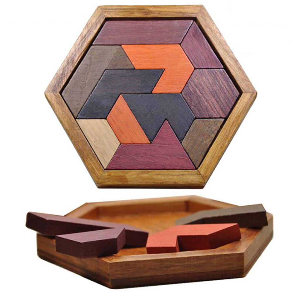 Educational Wooden Hexagon Puzzle Educational Wooden Hexagon Puzzle