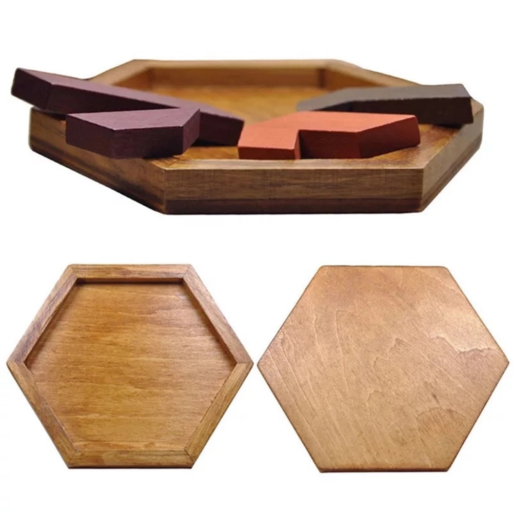 Educational Wooden Hexagon Puzzle Educational Wooden Hexagon Puzzle