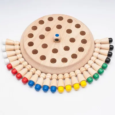 Educational Wooden Memory Chess Game Educational Wooden Memory Chess Game