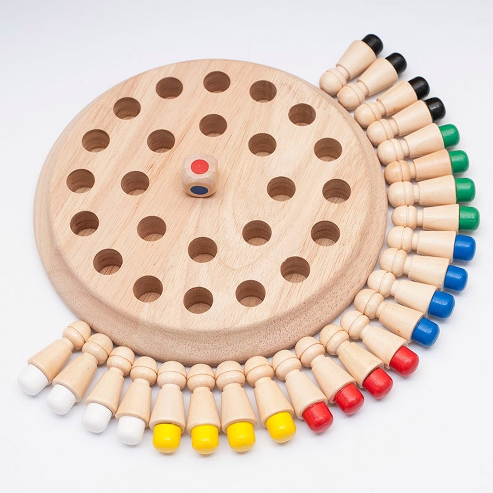 Educational Wooden Memory Chess Game Educational Wooden Memory Chess Game
