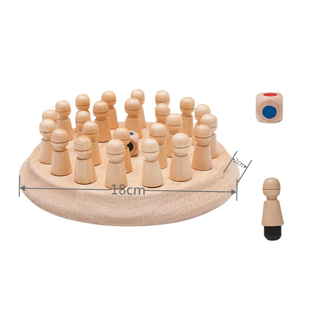 Educational Wooden Memory Chess Game Educational Wooden Memory Chess Game