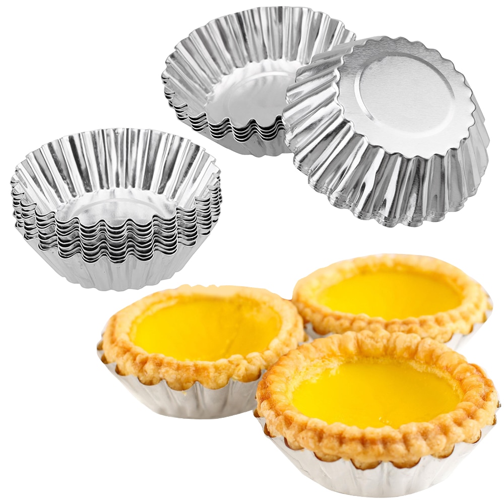 Egg Tart Molds Aluminum Pastry Cups (20 pcs) Egg Tart Molds Aluminum Pastry Cups (20 pcs)