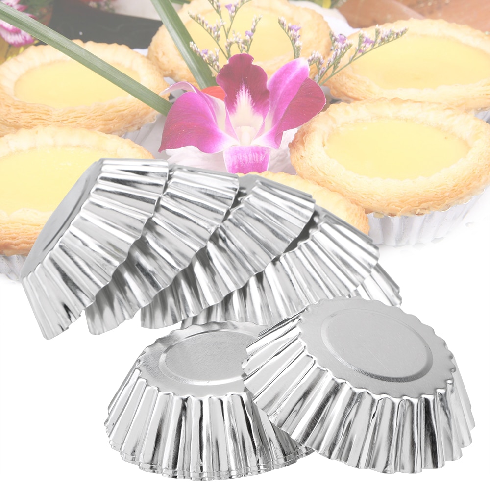 Egg Tart Molds Aluminum Pastry Cups (20 pcs)