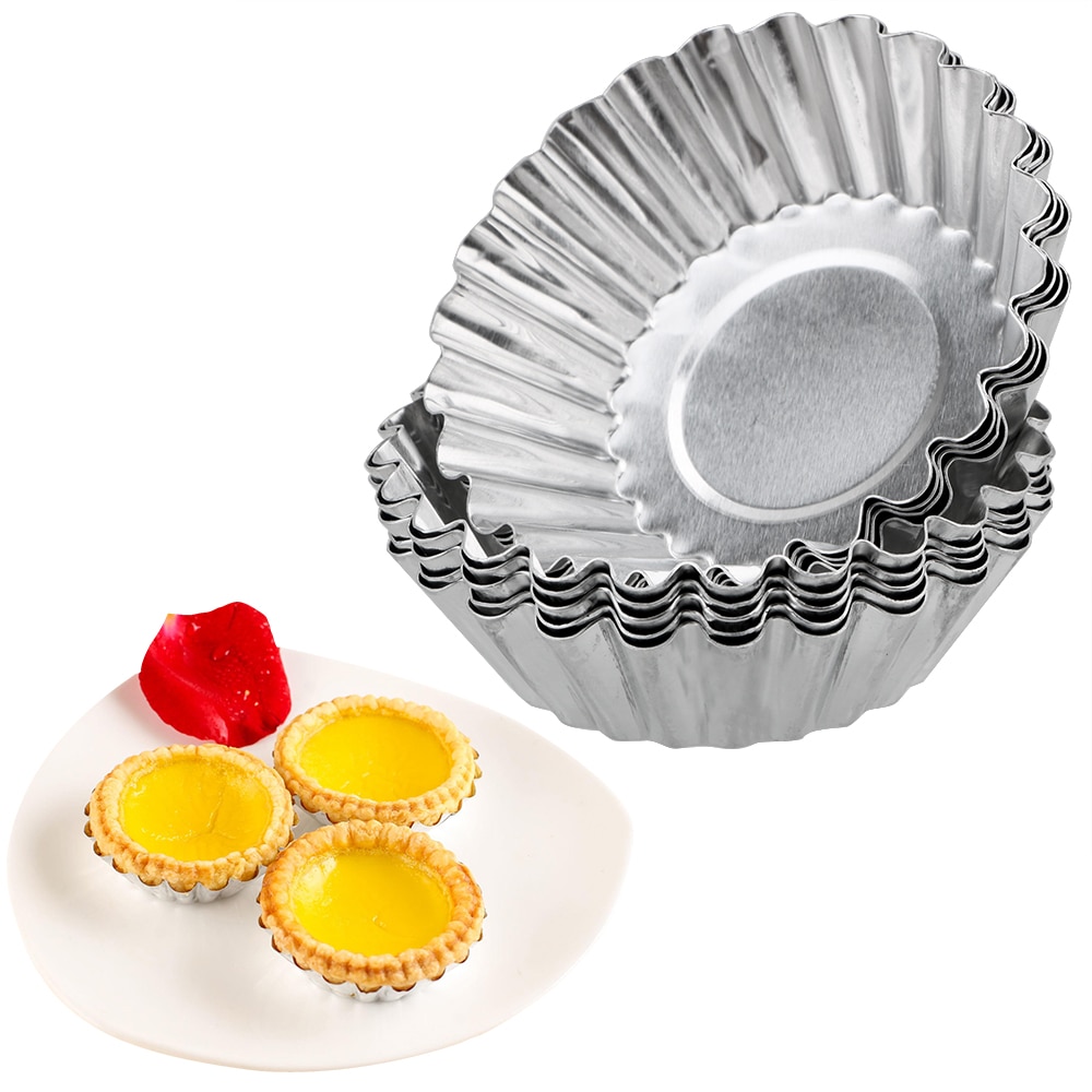 Egg Tart Molds Aluminum Pastry Cups (20 pcs)