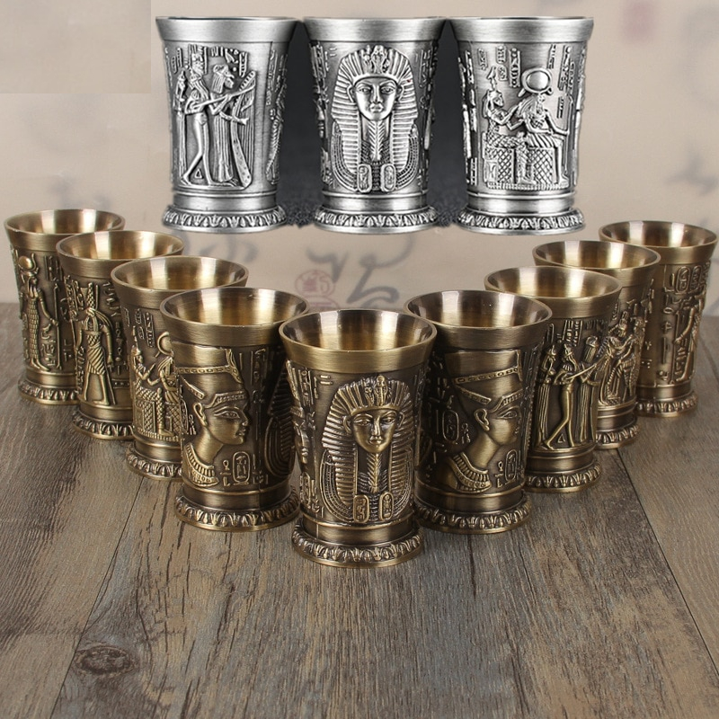 Egyptian 40ml Stainless Metal Shot Glass