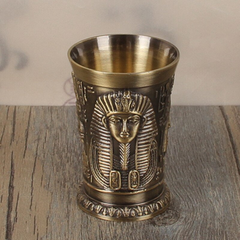 Egyptian 40ml Stainless Metal Shot Glass Egyptian 40ml Stainless Metal Shot Glass