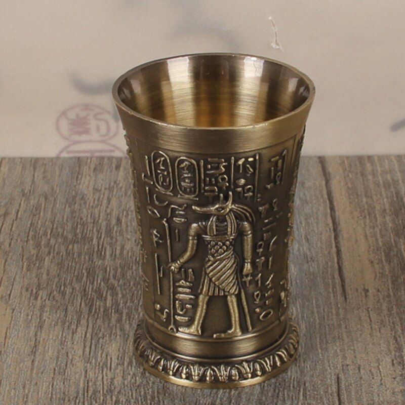 Egyptian 40ml Stainless Metal Shot Glass Egyptian 40ml Stainless Metal Shot Glass