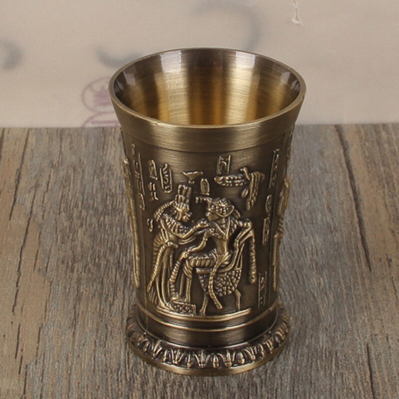 Egyptian 40ml Stainless Metal Shot Glass Egyptian 40ml Stainless Metal Shot Glass