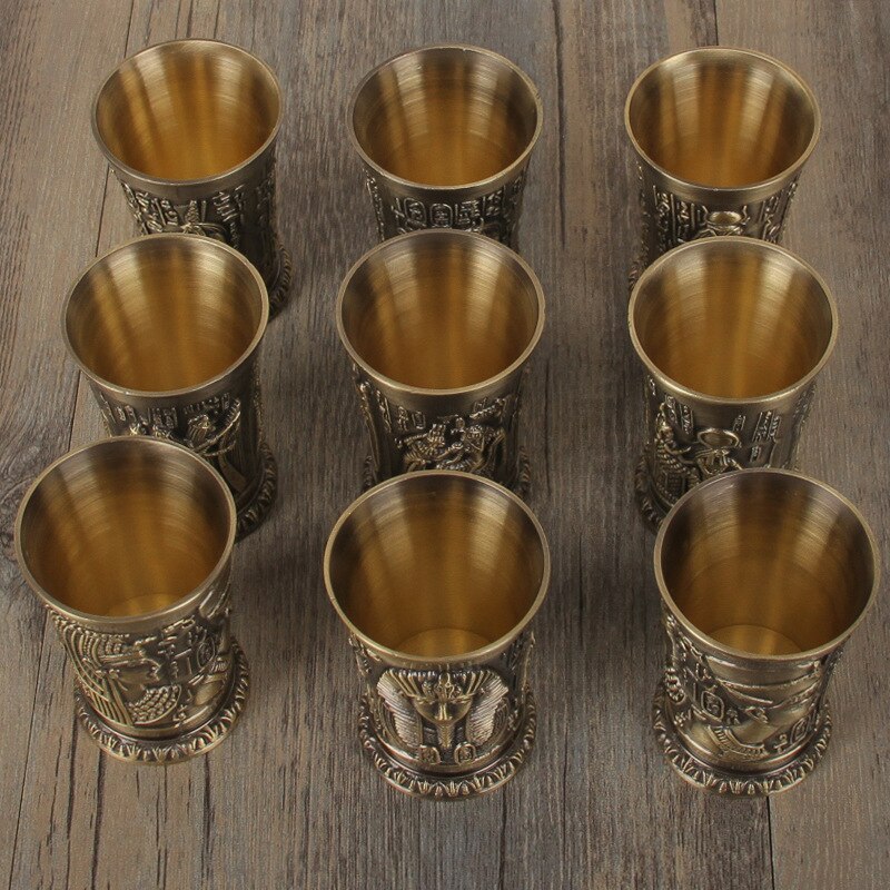 Egyptian 40ml Stainless Metal Shot Glass Egyptian 40ml Stainless Metal Shot Glass