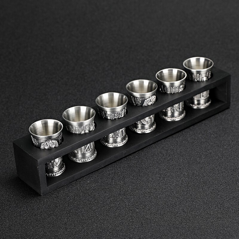 Egyptian 40ml Stainless Metal Shot Glass Egyptian 40ml Stainless Metal Shot Glass