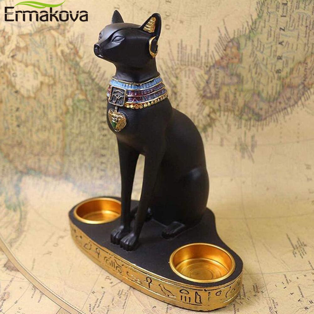 Egyptian Cat Statue and Candle Holder Egyptian Cat Statue and Candle Holder