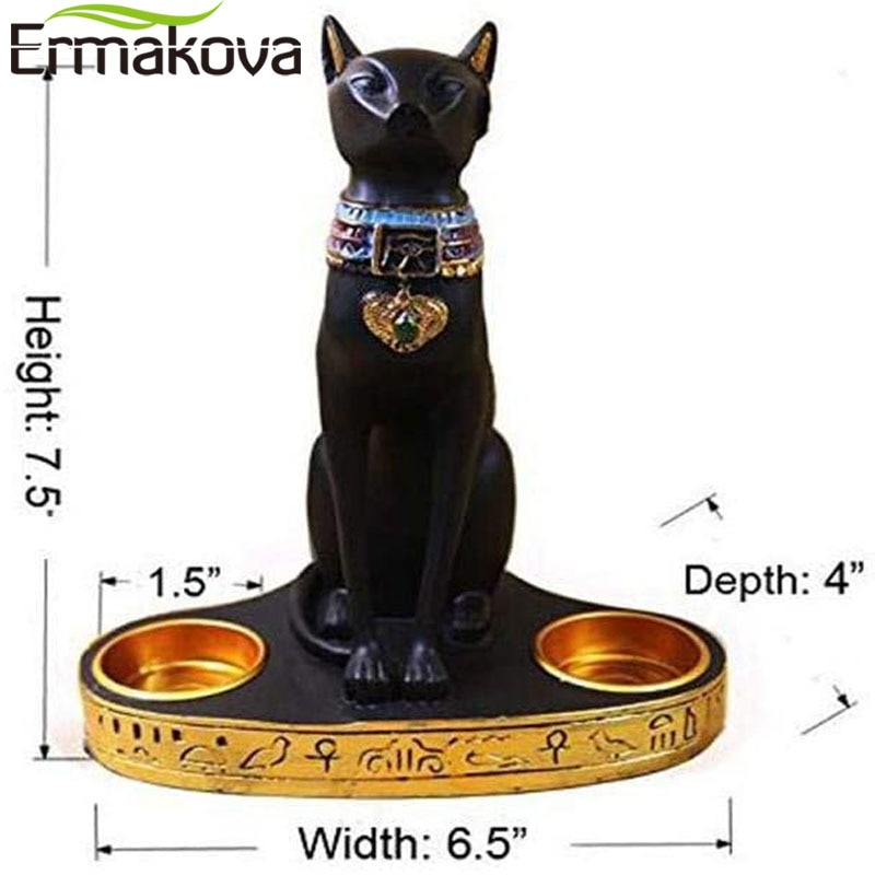 Egyptian Cat Statue and Candle Holder Egyptian Cat Statue and Candle Holder