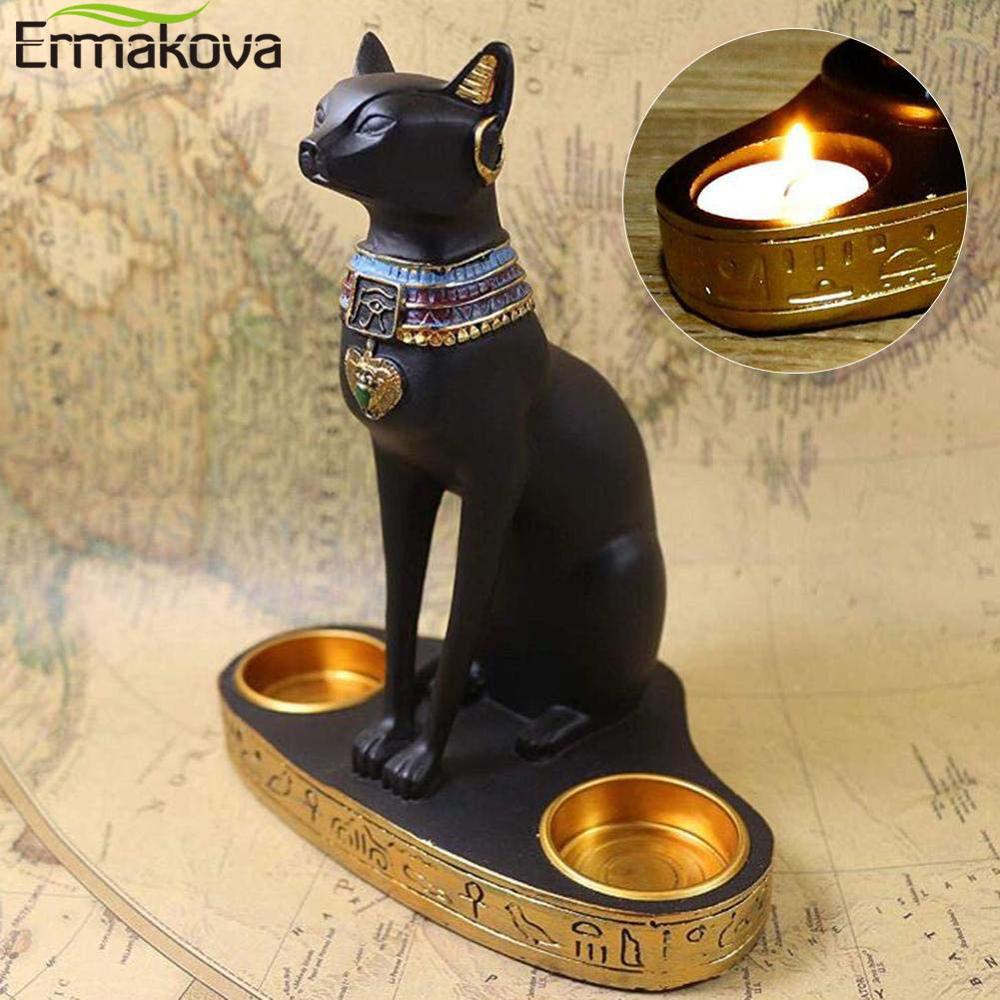 Egyptian Cat Statue and Candle Holder Egyptian Cat Statue and Candle Holder