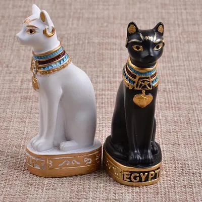 Egyptian Figurine Ancient Cat Statue Egyptian Figurine Ancient Cat Statue