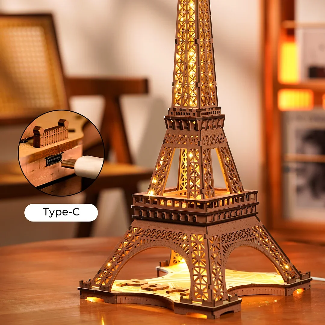 Eiffel Tower 3D Wooden Puzzle for Teens Adult Miniature Views of Famous Buildings Toys Decoration Eiffel Tower 3D Wooden Puzzle for Teens Adult Miniature Views of Famous Buildings Toys Decoration