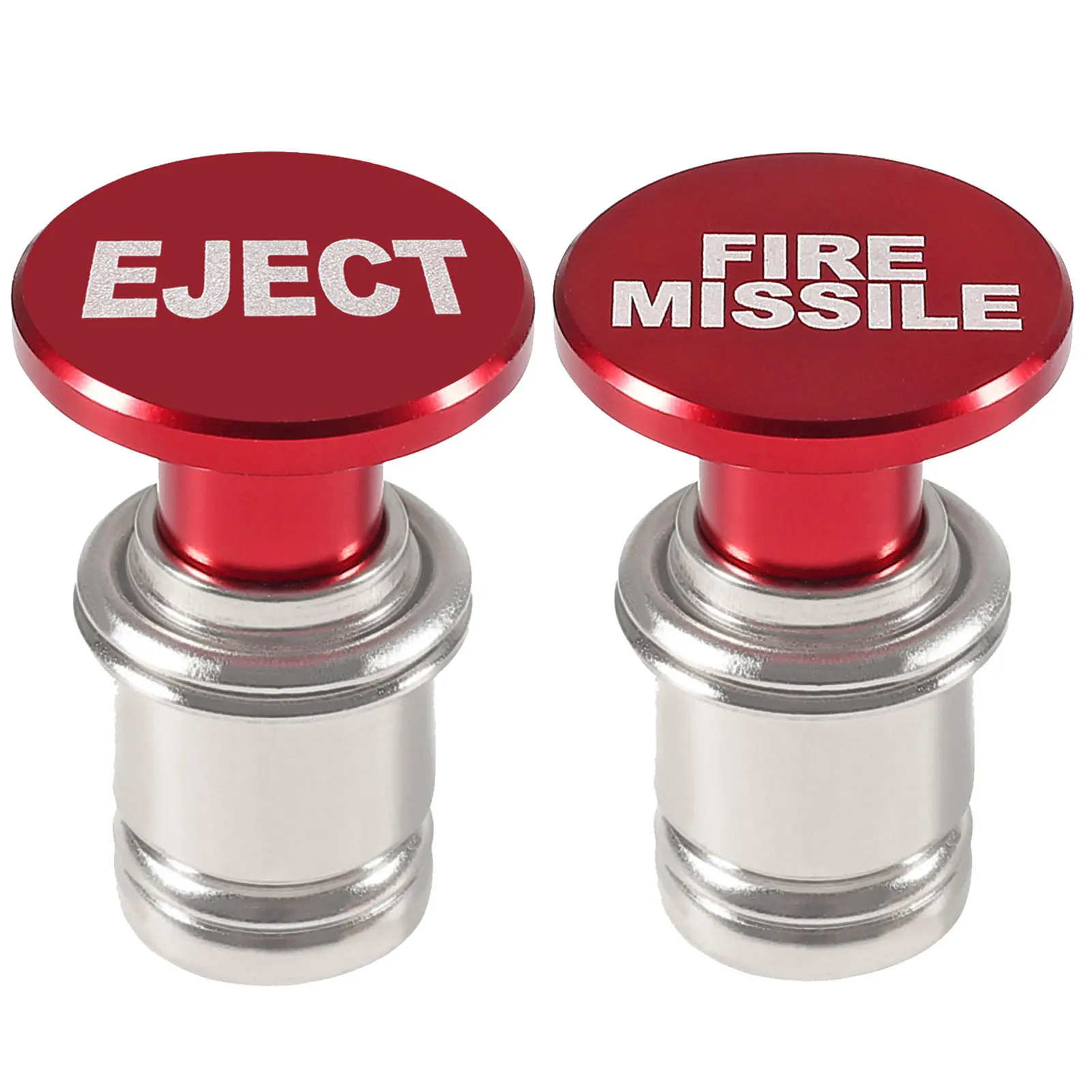 Eject and Fire Missiles Button Car Cigarette Lighter Aluminum 12V Replacement Accessory Fits Most Vehicles Socket Size A