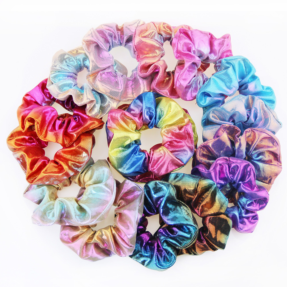Elastic Cloth Holographic Scrunchies (8 pcs) Elastic Cloth Holographic Scrunchies (8 pcs)