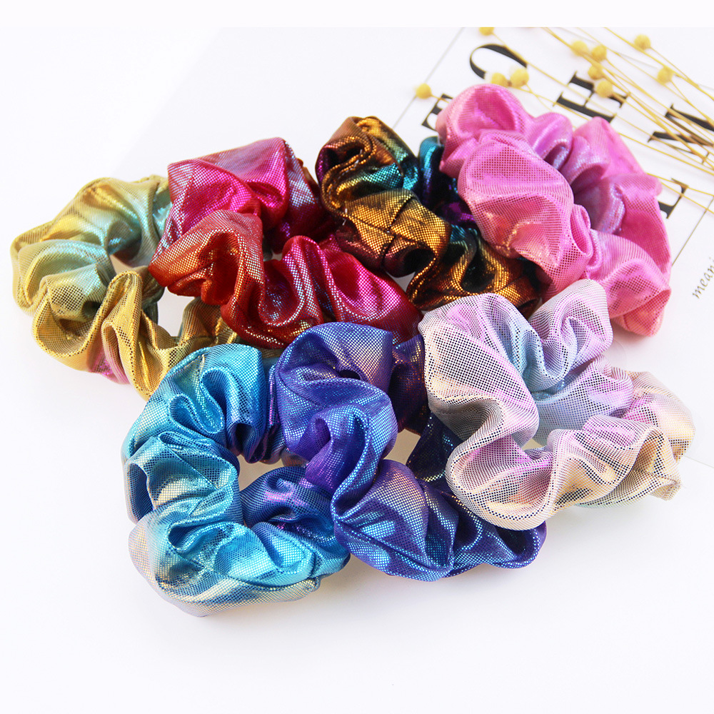 Elastic Cloth Holographic Scrunchies (8 pcs)