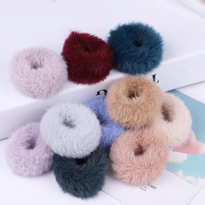 Elastic Faux Fur Scrunchies (2pcs) Elastic Faux Fur Scrunchies (2pcs)
