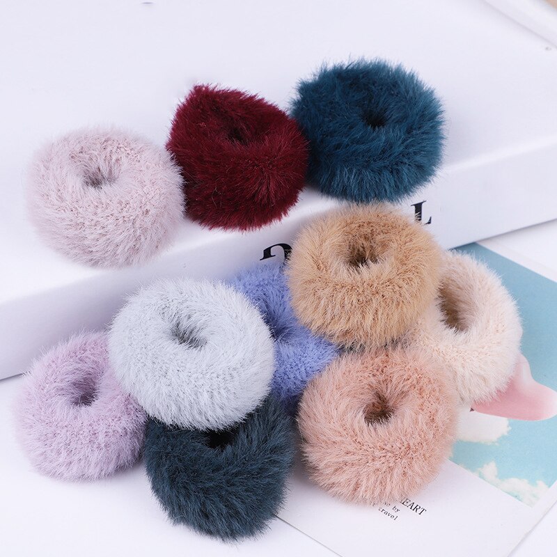 Elastic Faux Fur Scrunchies (2pcs)