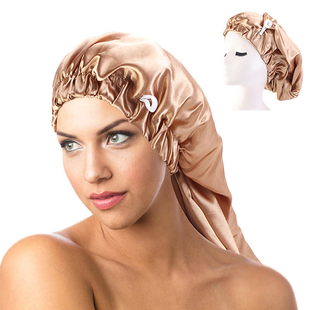 Elastic Long Satin Bonnet Nightcap Elastic Long Satin Bonnet Nightcap