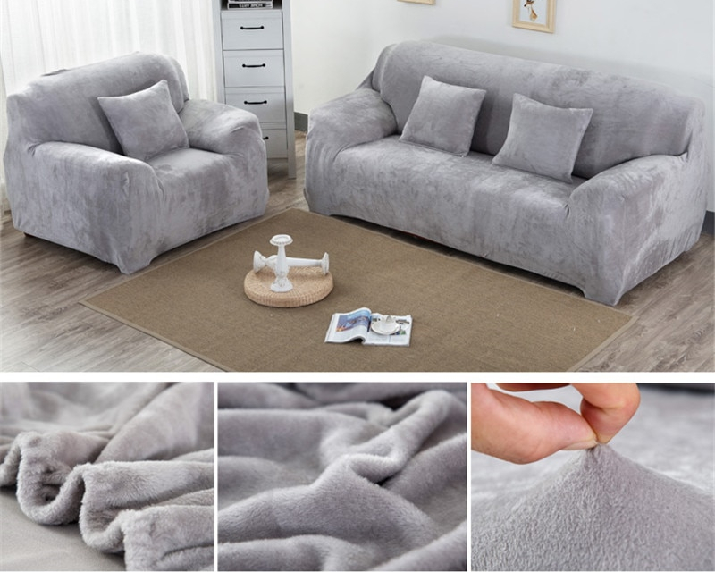 Elastic Sofa Cover Plush Slipcover Elastic Sofa Cover Plush Slipcover