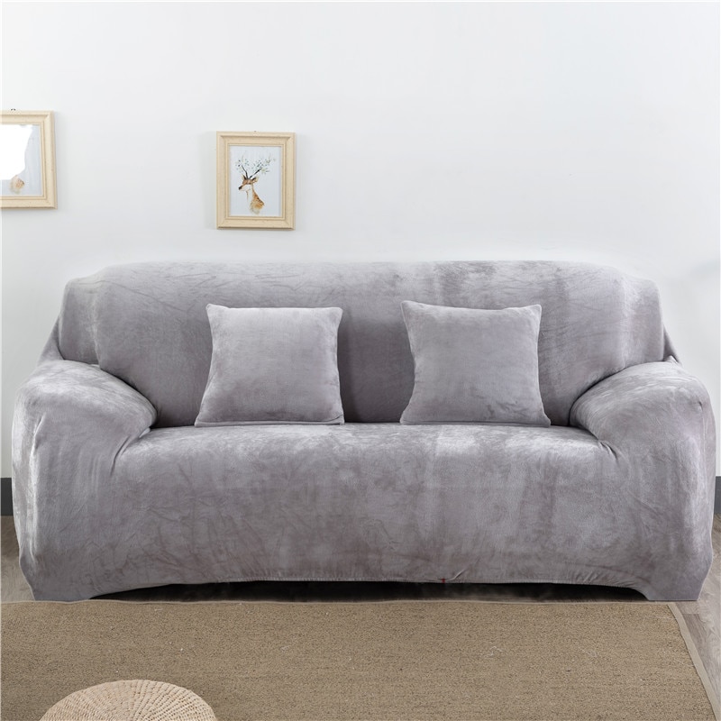 Elastic Sofa Cover Plush Slipcover Elastic Sofa Cover Plush Slipcover