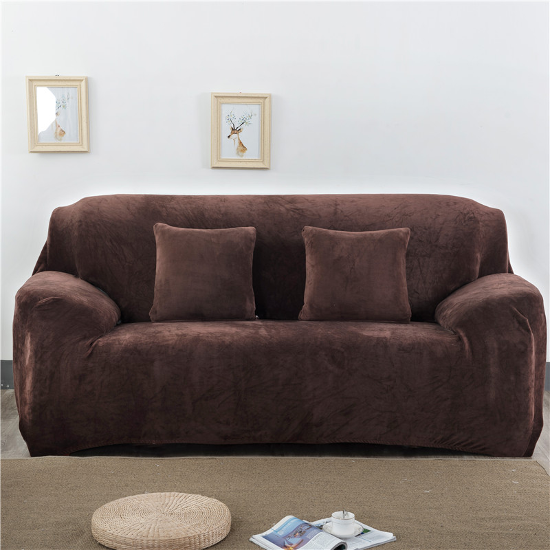 Elastic Sofa Cover Plush Slipcover Elastic Sofa Cover Plush Slipcover