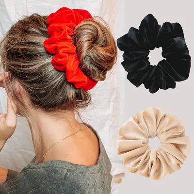 Elastic Velvet Oversized Hair Scrunchie