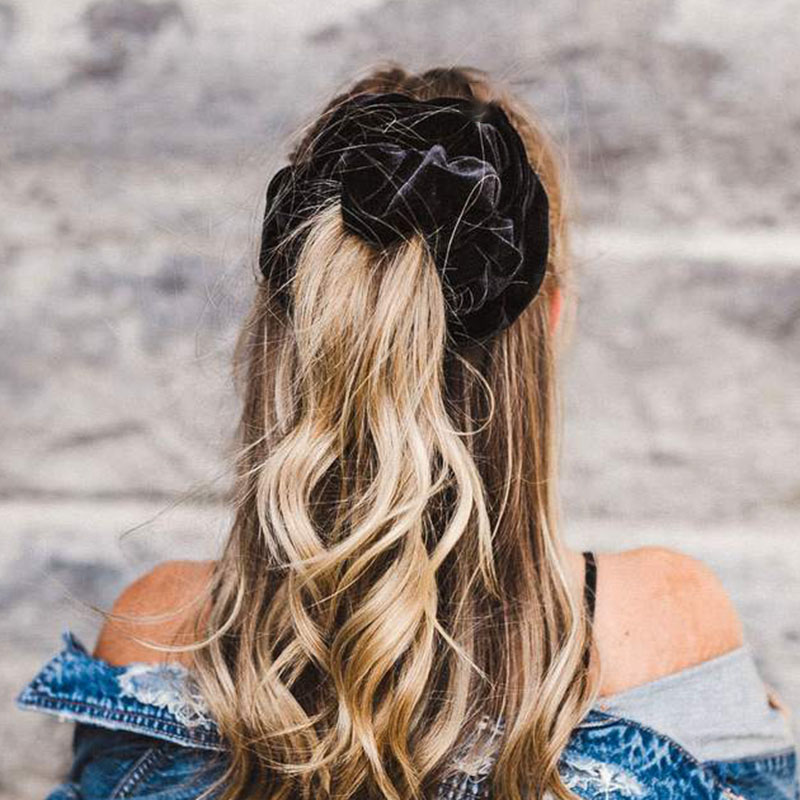 Elastic Velvet Oversized Hair Scrunchie