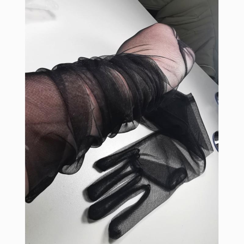 Elbow Length Tulle Sheer Mesh Gloves Elbow Length Tulle Sheer Mesh Gloves