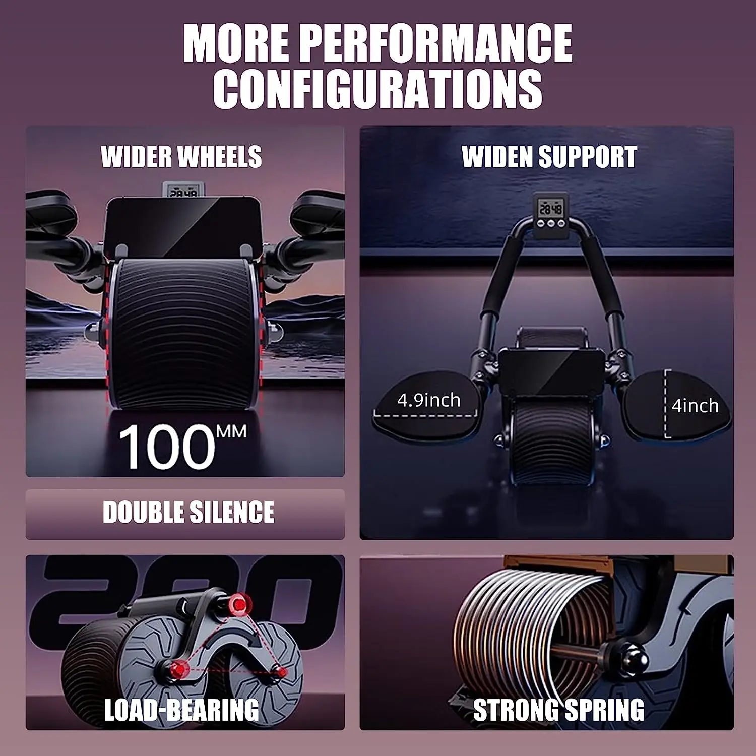 Elbow Support Automatic Rebound Abdominal Wheel Core Muscle Ab Trainer with Counter Display Fitness Exercise Wheel Elbow Support Automatic Rebound Abdominal Wheel Core Muscle Ab Trainer with Counter Display Fitness Exercise Wheel