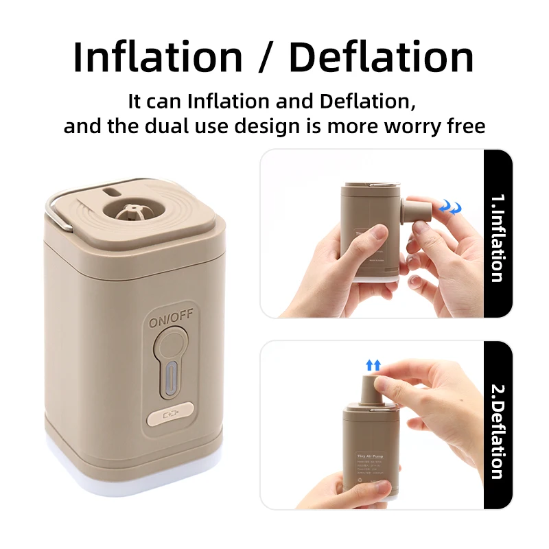 Electric Air Pump Portable Wireless Air Compressor Inflator/Deflator Pumps for Inflatable Cushions Air Beds Boat